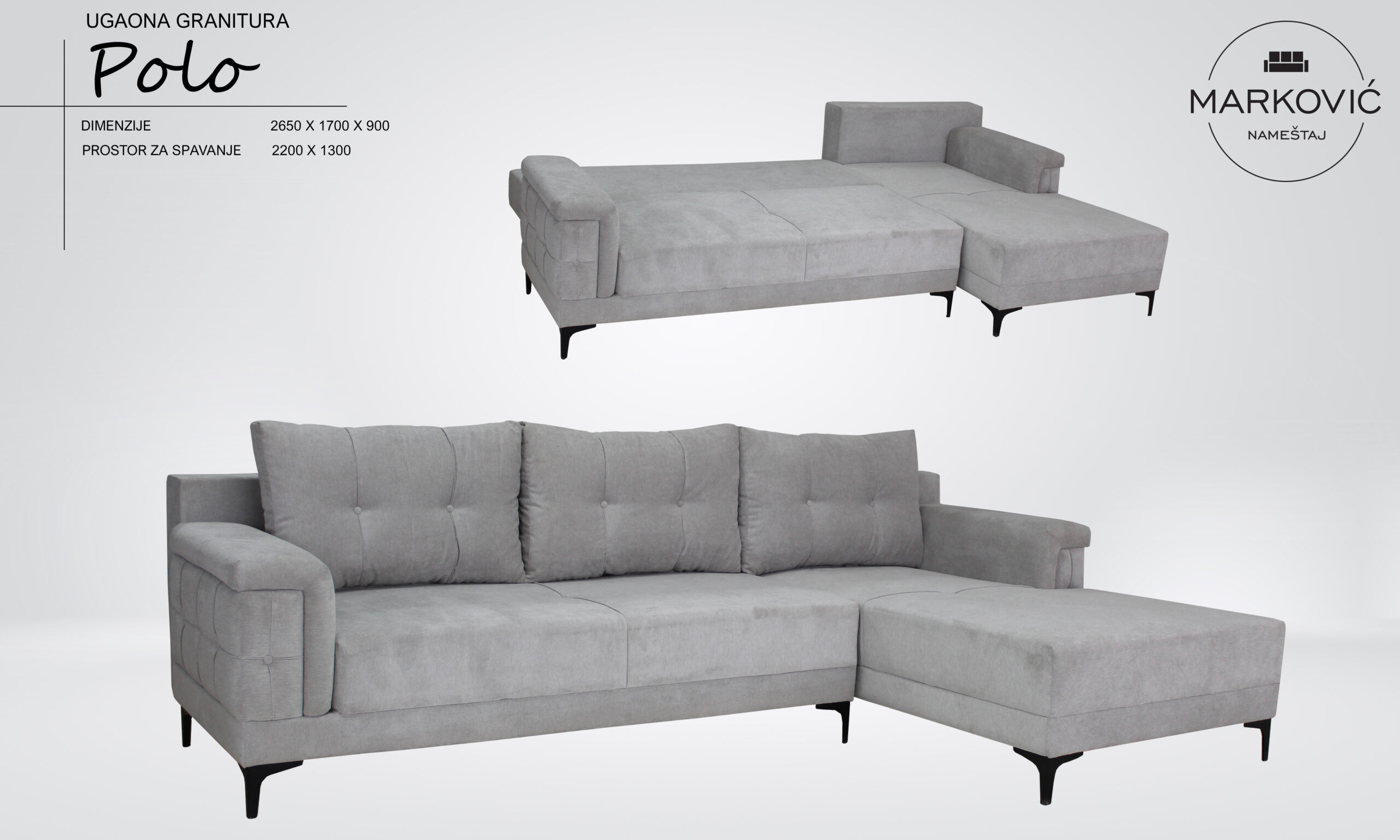 UG.GRT. POLO UGAO DESNI STOF PERFEKT HARMONI SIVI