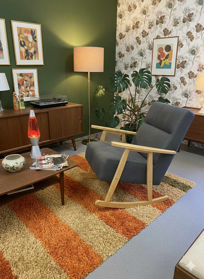 FOTELJA ZA LJULJANJE ZIM LUX PRIMO 96 SIVA